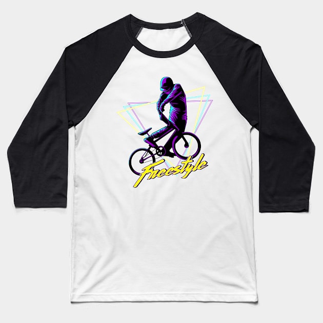 BMX Extreme Freestyle Baseball T-Shirt by D3monic